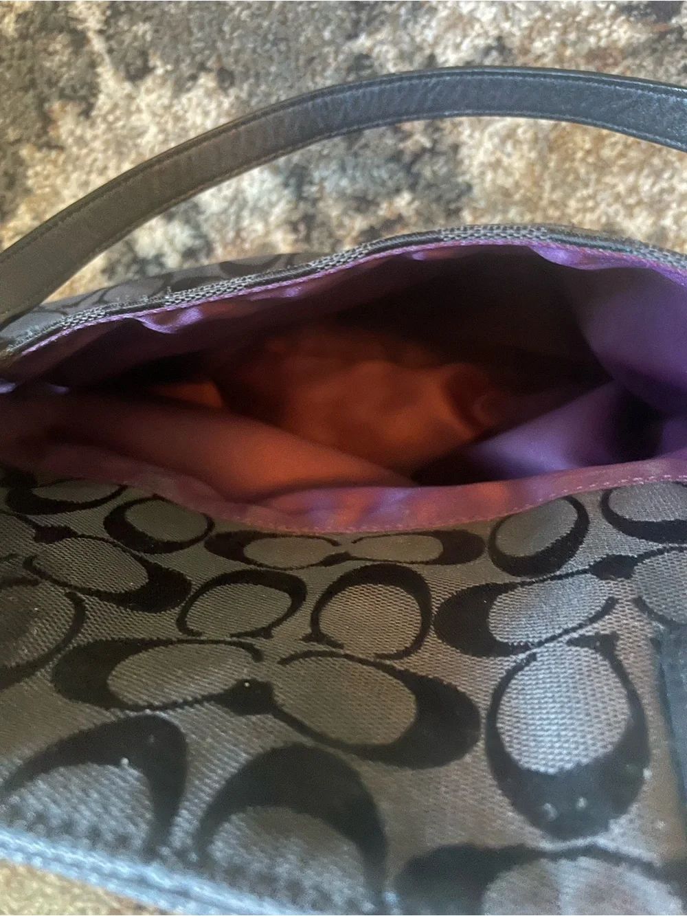 COACH Gallery Signature Black Tote Bag